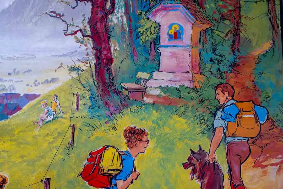 Lehrbild Frühling, Wanderung, Verlag Quirin Haslinger, Linz – Bild 2