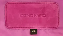 Cigno Nero Damen Zweiteiler Kleid mit Jacke aus Leder in pink Gr.36 - Bild 9