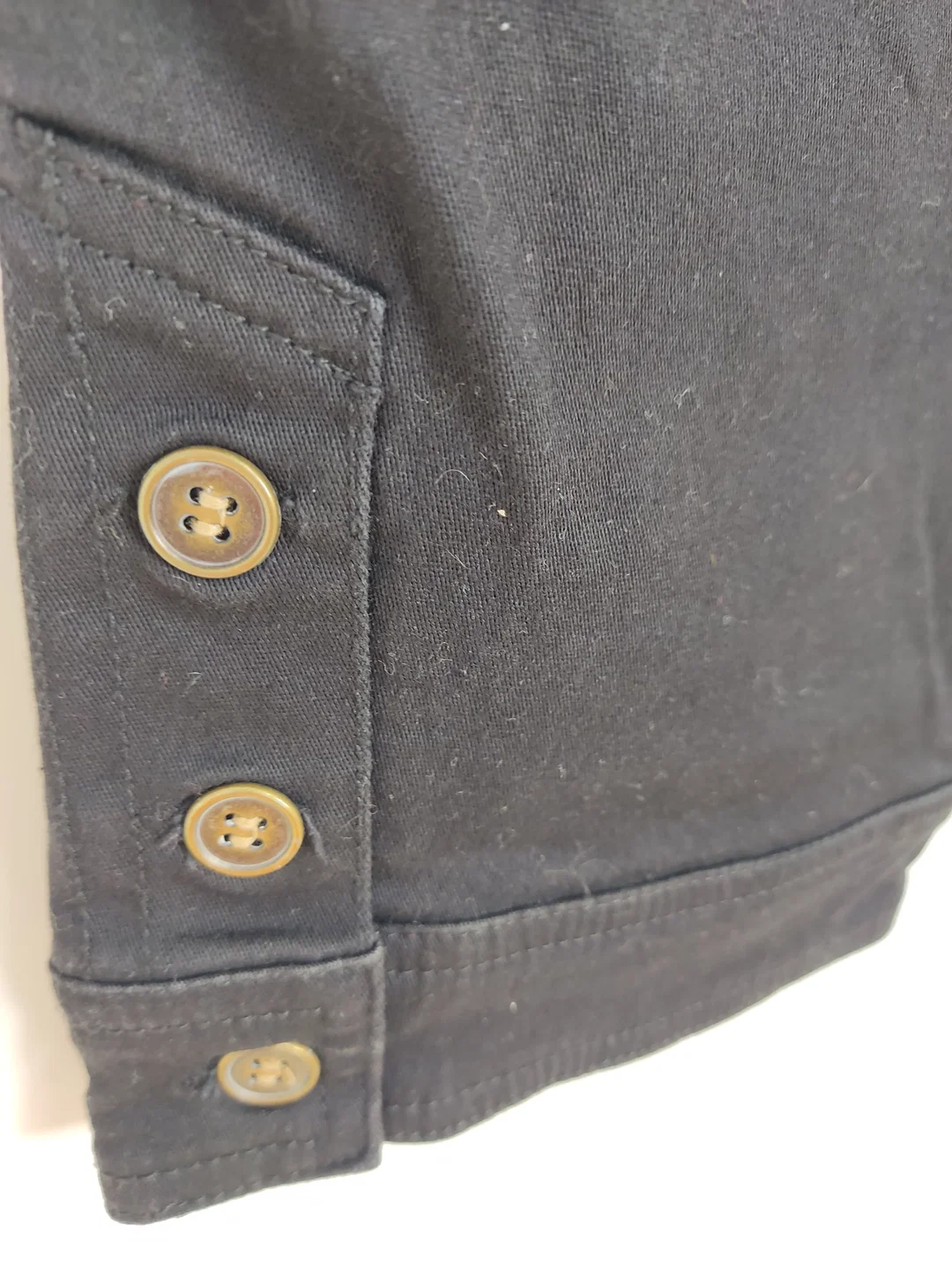 Jeans "Rainbow Collection", dreiviertellang mit Stretch, schwarz mit Taschen, Größe 34 – Bild 5