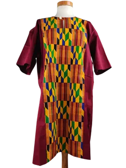 Sor Casual Damen Midikleid, rot/multicolor - Bild 1