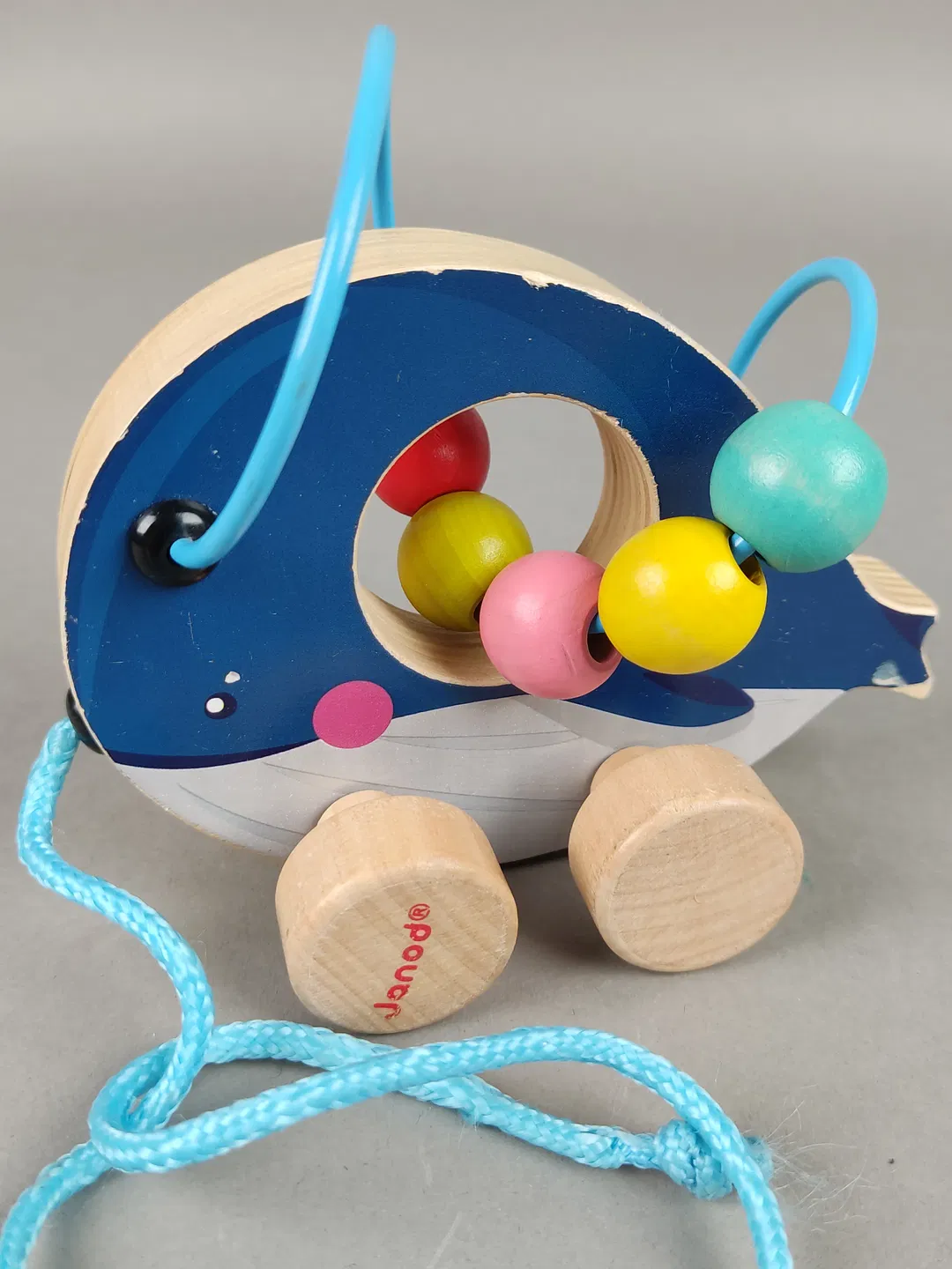 Janod Nachziehtier Walfisch aus Holz  - Bild 4