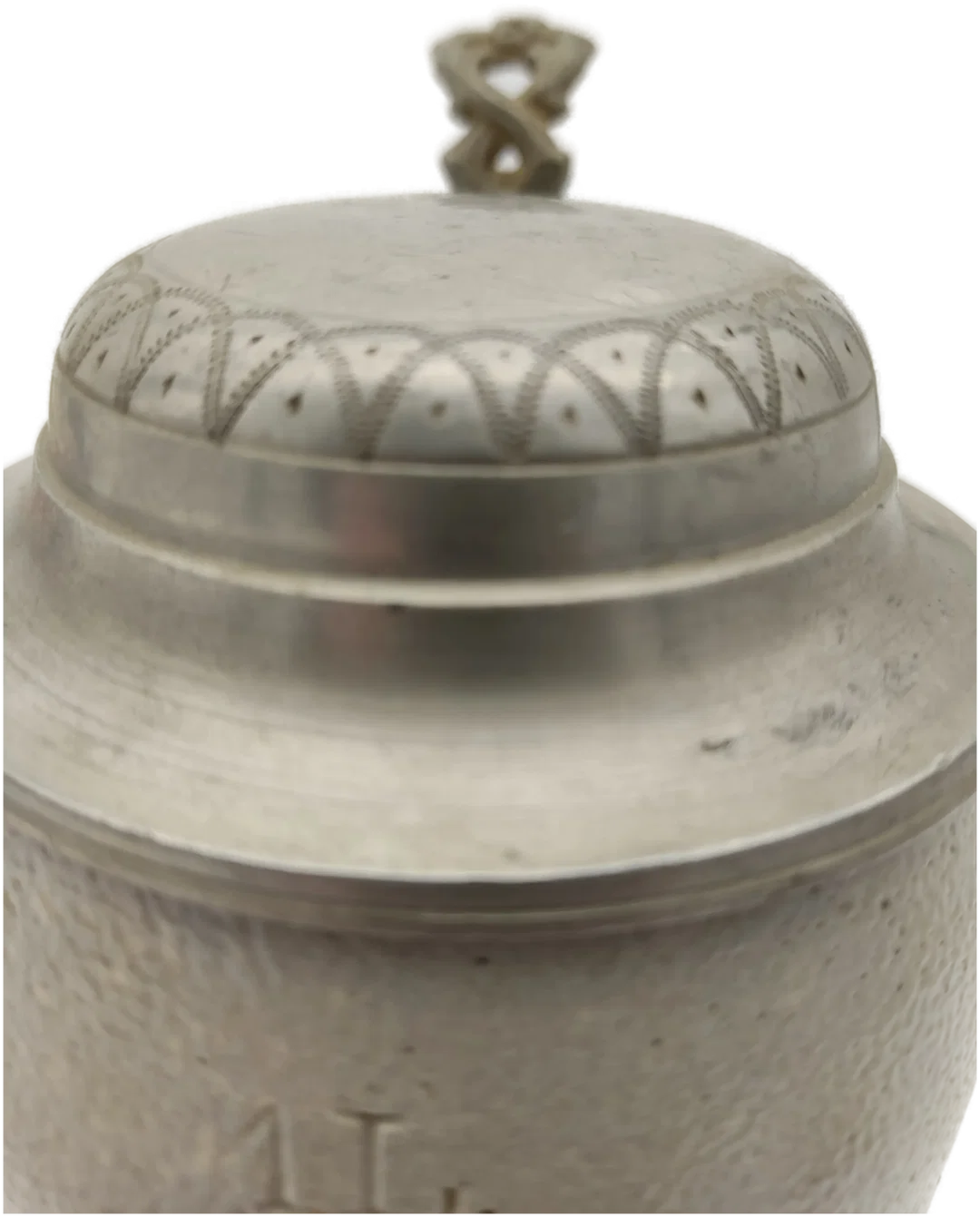 Bierkrug Steinzeug mit Geprägter Zinndeckel  1 L | Mit Charakterspur – Bild 13