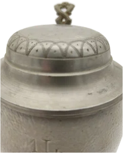 Bierkrug Steinzeug mit Geprägter Zinndeckel  1 L | Mit Charakterspur - Bild 13