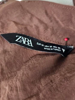 ZARA Damen rückenfreies Maxikleid, braun - Gr. M / 38 – Vorschau 6