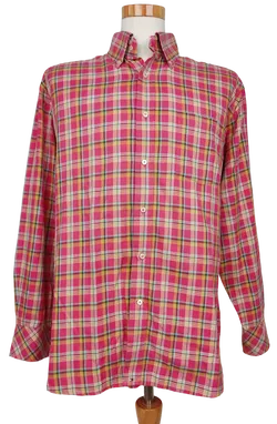 Tommy Hilfiger Herren Hemd, rot/gelb - Gr. L  - Bild 1