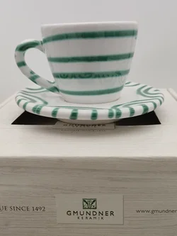 Gmundner Keramik Espresso-Set Grün Geflammt | Geschenkbox – Vorschau 6