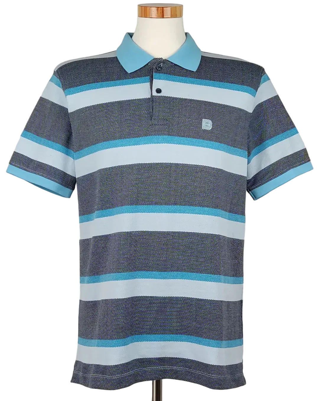 Baldessarini Herren Polo Shirt, blau - Gr. L  - Bild 4