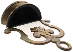 Antikes Weihwasserbecken aus Messing – Wandmontage - Bild 3