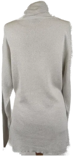 G.Pisano Damen Rollkragenpullover silber mit Glitzer - L/40 - Bild 2