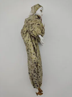 Harlekin Porzellanpuppe Gold 50 cm | Sammler-Unikat - Bild 8