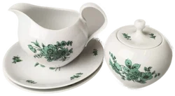 Thomas, Kaffeeset 4-tlg "Grüne Blume", 50er, Vintage – Vorschau 2