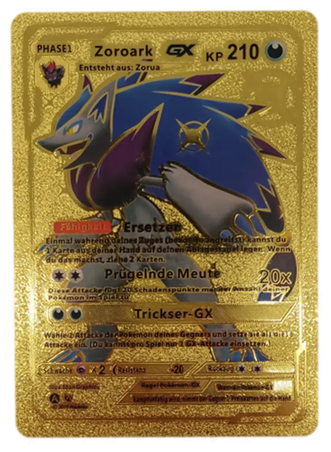 Pokémon Sammelkarte Goldfolie Phase1 Zoroark GX - Bild 4