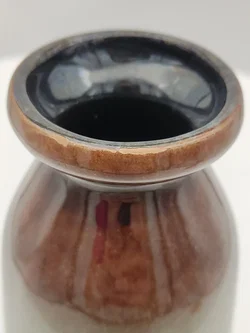 Strehla Keramik Vase Grün-Braun | DDR-Sammlerstück - Bild 5