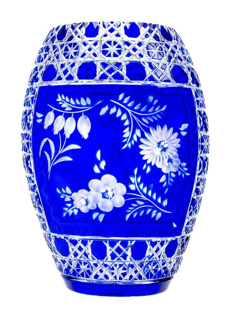 Bleikristallvase blau, groß Höhe 26cm - Bild 1