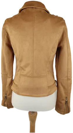 C & A Yessica Damen-Bikerjacke Kunstleder beige - XS/34 - Bild 2
