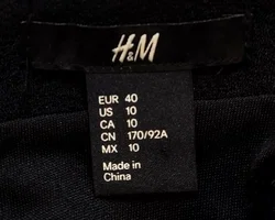 H&M Damen Midikleid schwarz Gr. L - Bild 3