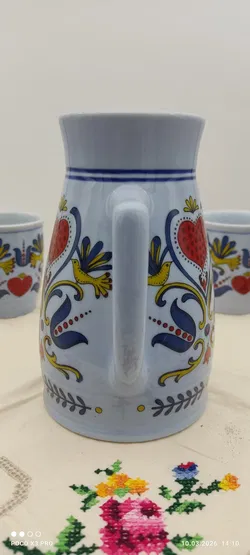 Lilien Porzellan Krug & 2 Becher Set | Einmaliges Unikat - Bild 10