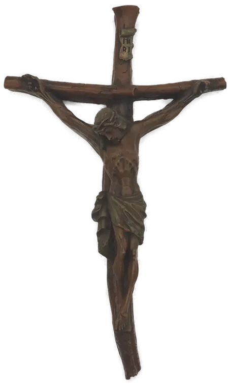 Jesus am Kreuz / Kruzifix aus Wachs, Höhe ca. 44cm - Bild 4