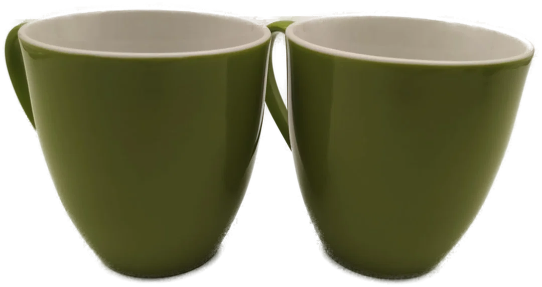 2 große Kaffeehäferl, grün, TCM - Bild 4