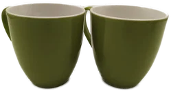2 große Kaffeehäferl, grün, TCM - Bild 1