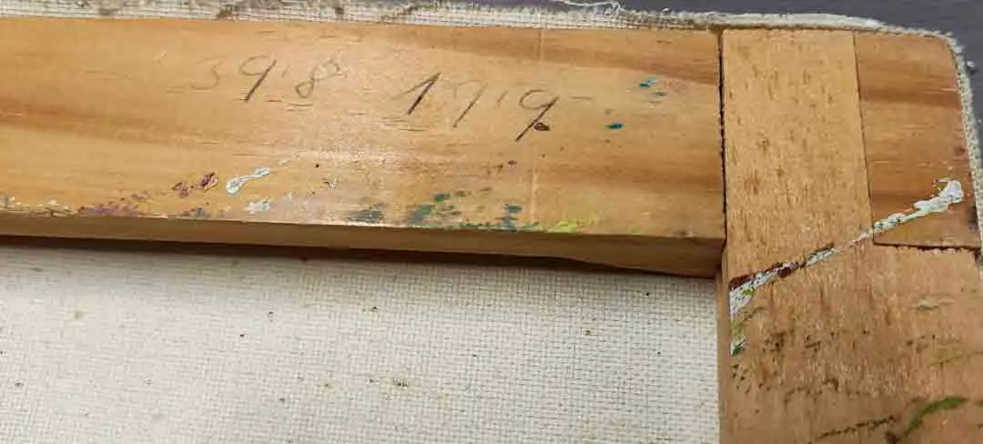 Mittelmeer-Gemälde Öl auf Leinwand 40x30 cm, signiert „GL“ – Bild 3
