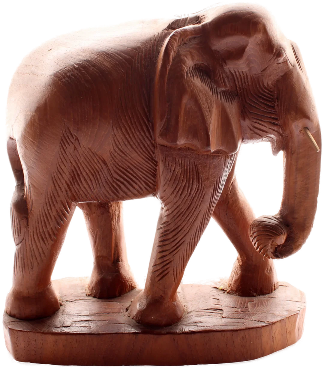 Handgeschnitzter Elefant aus Holz – 22 cm Höhe, 20,5 cm Länge – Bild 3