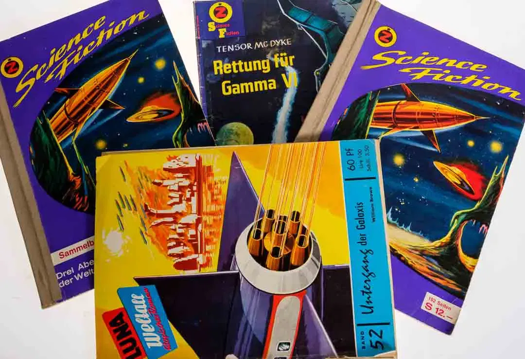 Vintage Pulp Fiction: Science Fiction & LUNA Paket – 4 Hefte (Zauberkreis / Weltall) inkl. Band 52 „Untergang der Galaxis“ - Bild 2