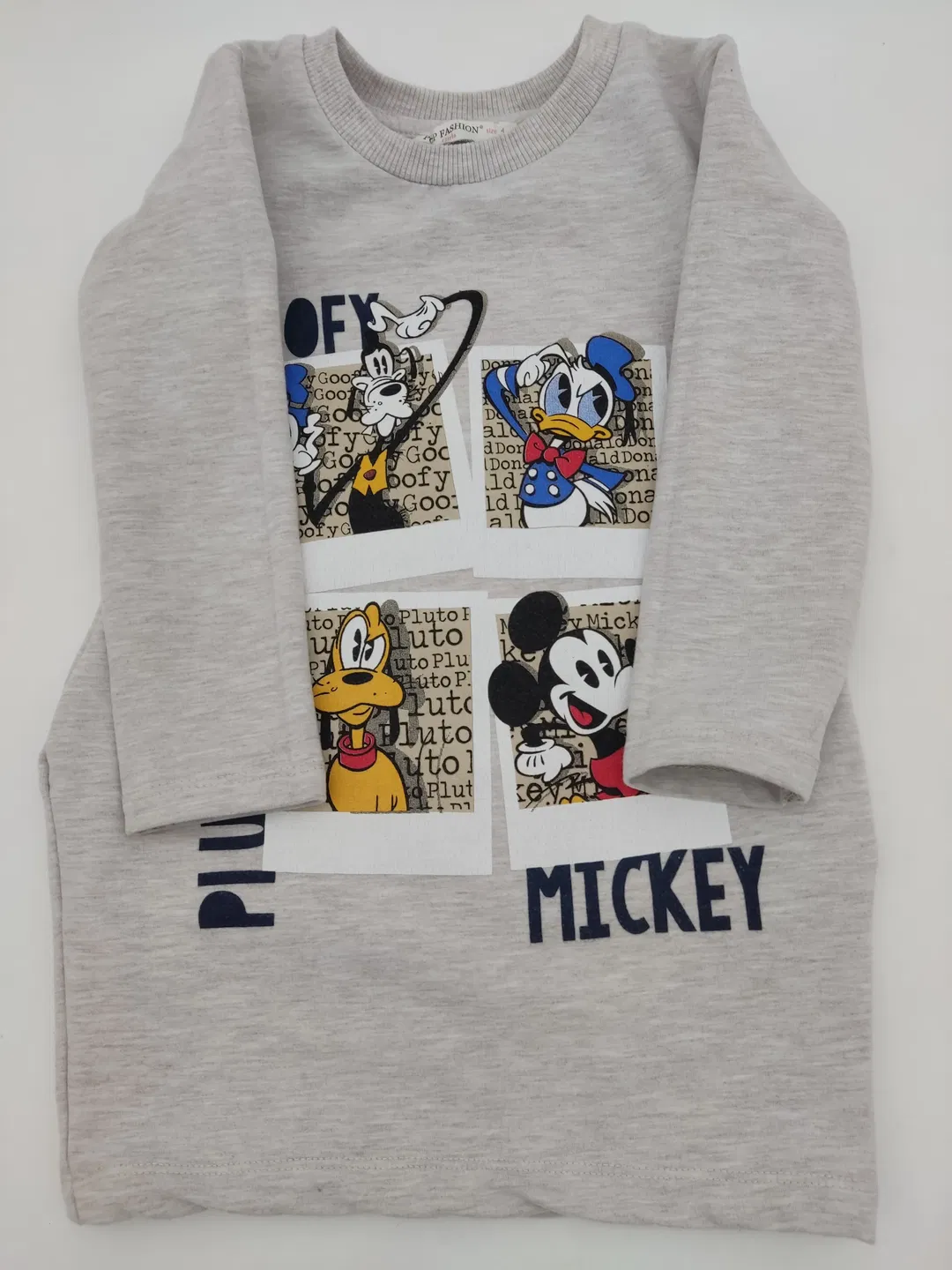 Pop Fashion KInder Sweater Kleid Grau Gr. 104 - Bild 4