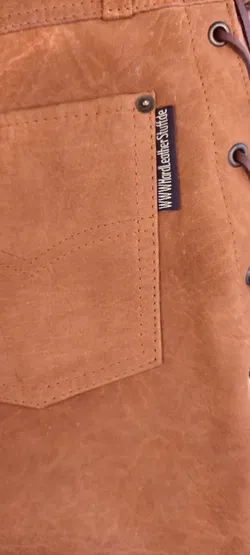 Hard Leather Stuff Herren Lederhose braun Gr. 32 - Bild 3