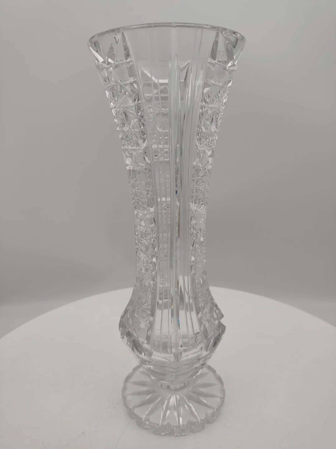 Kristallvase mit Schliffmuster | Tschechischer Vintage-Schatz – Bild 2