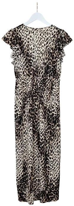 ZARA Damen Maxikleid mit Animal Print, braun - Gr. L - Bild 2