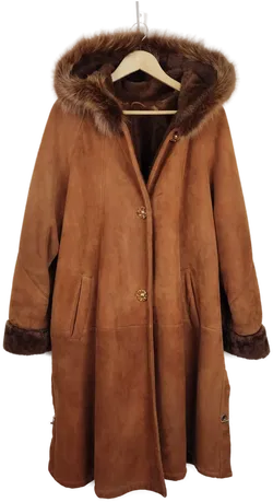 Umberto Kiniger Damen Pelzmantel braun Vintage - Bild 1