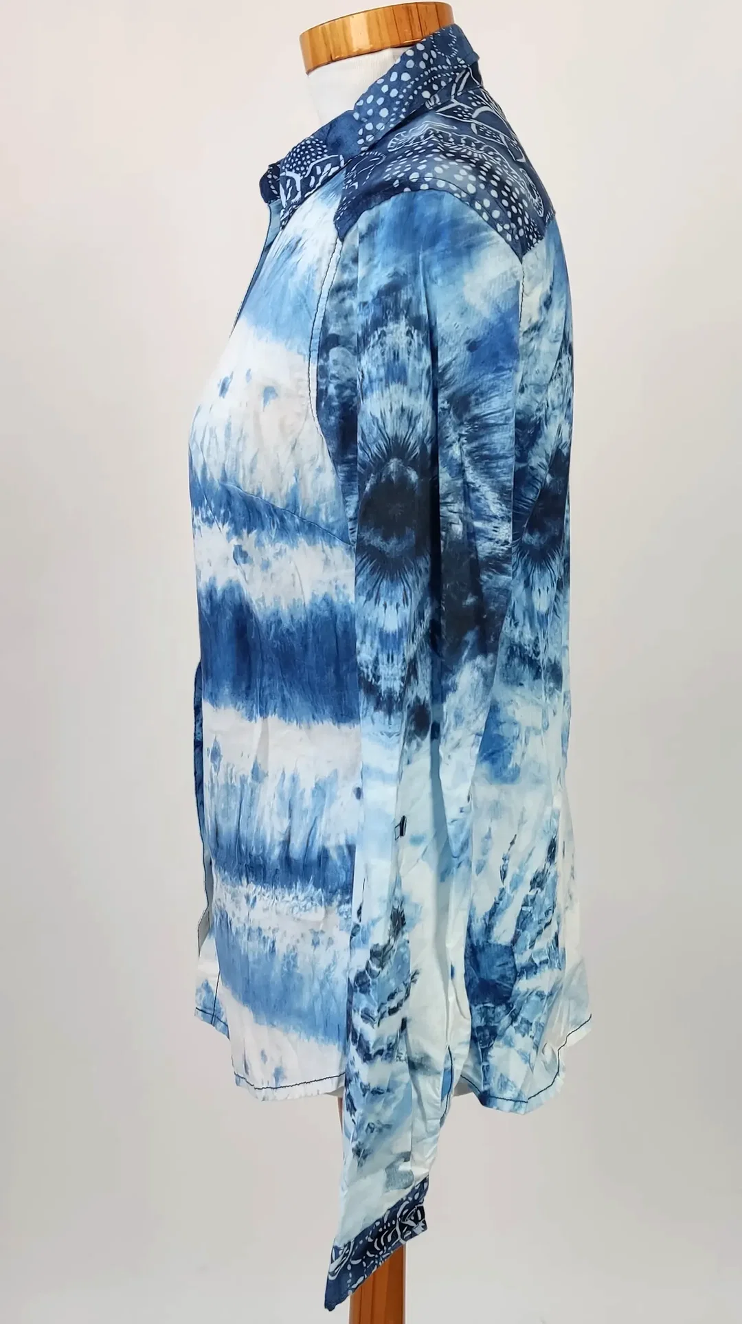 Desigual Damenbluse, blau-weiß - Gr. S – Bild 2