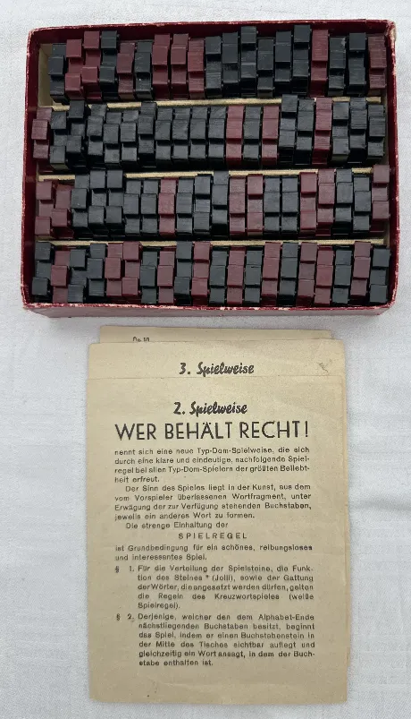 Typ-Dom - Antikes Buchstabenlegespiel – Bild 3