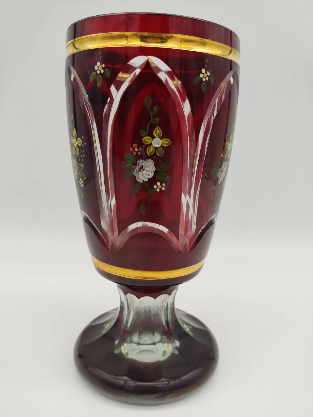 Kristallvase in rot - Bild 1