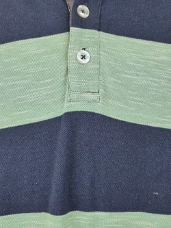 Charles Vögele Herren Poloshirt, blau/grün - Gr. L  - Bild 4