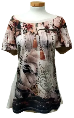 Marc Cain Damen T-shirt gemustert in Gr. XXL - Bild 1