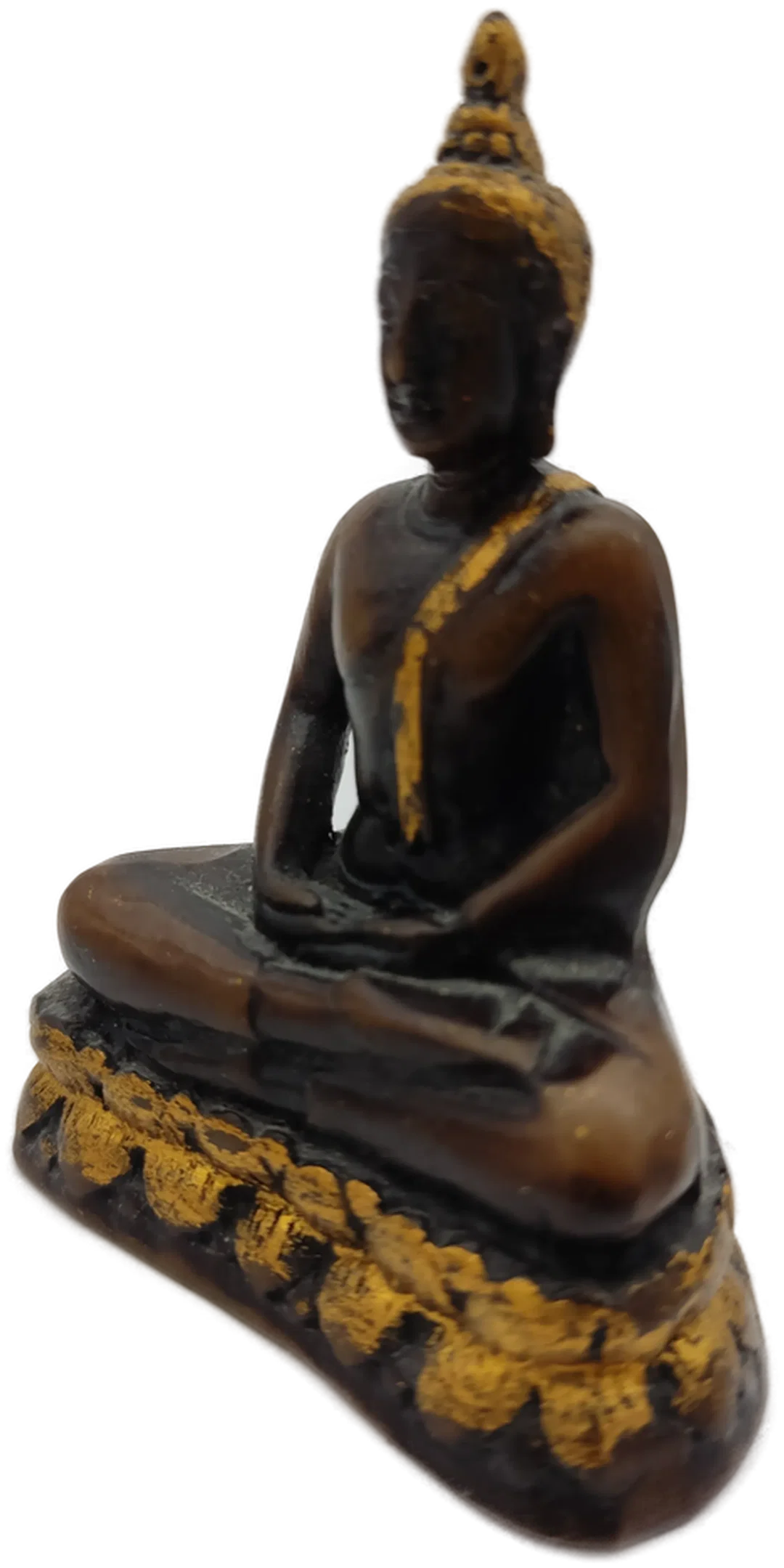 Kleine Buddha-Figur Holz | Zeitloses Unikat – Bild 4