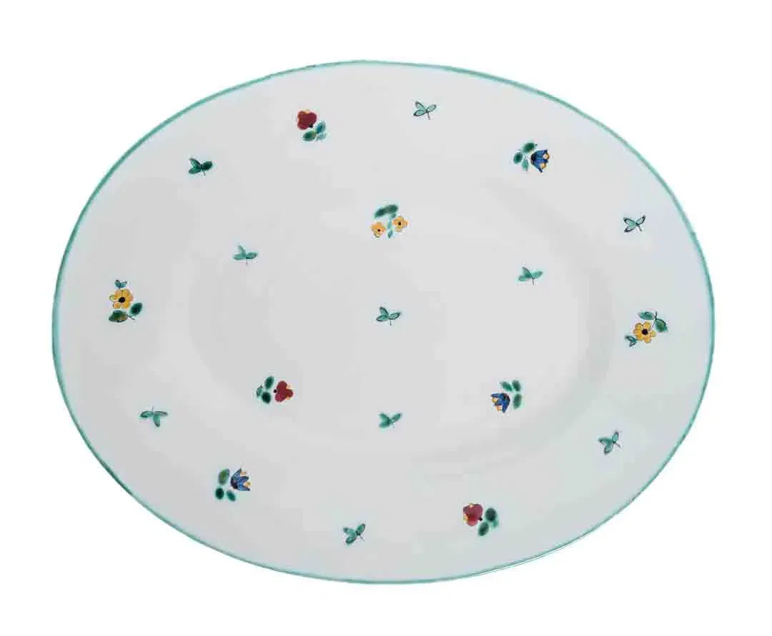 Gmundner Keramik Teller mit Streublumenapplikationen  - Bild 4