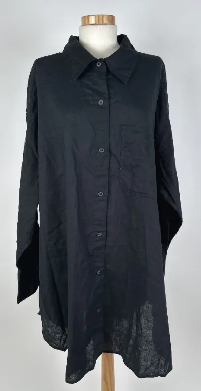 H&M / Linen Blend - Damen Longbluse - Gr. XXL – Bild 1