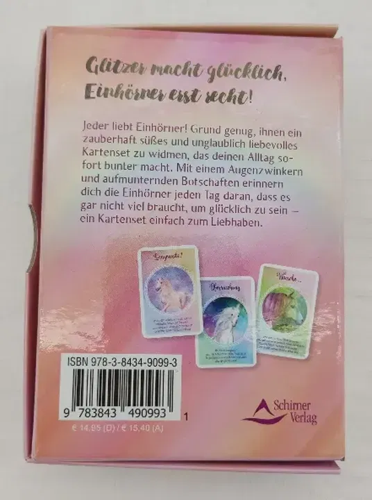 2x Weingläser mit Einhorn Motiv und 44 bunte Tipps zum Glücklichsein - Bild 2