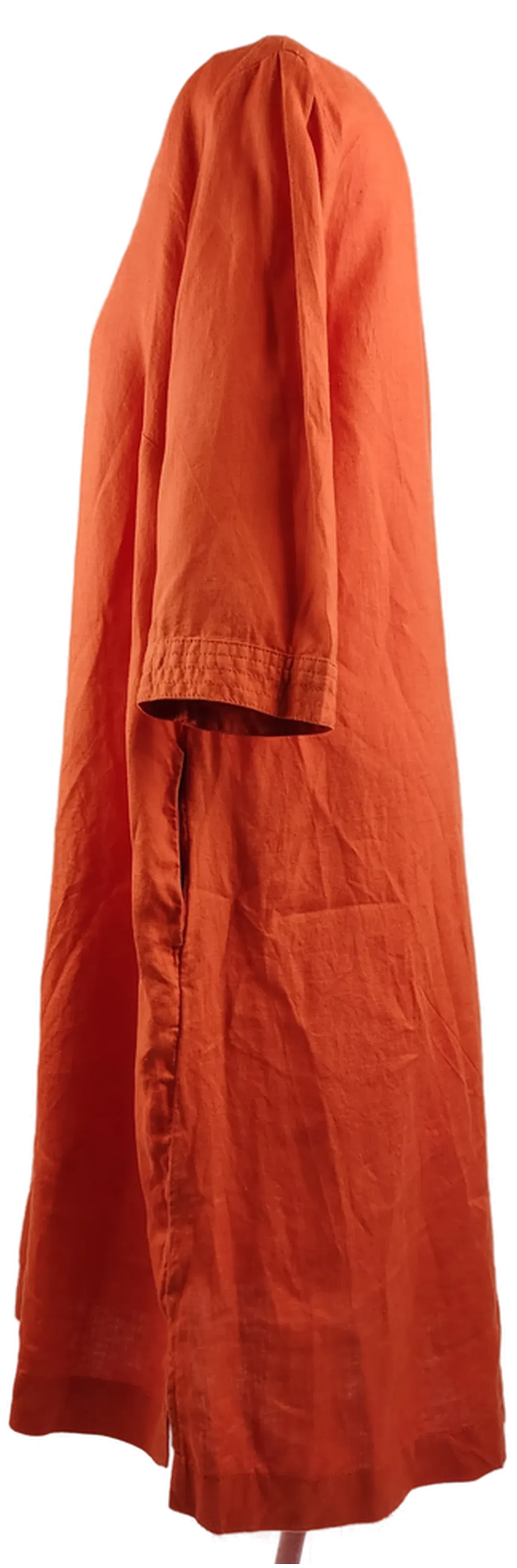 Bonita Midikleid Orange Leinen XXL | Sommerabend-Charme – Bild 2