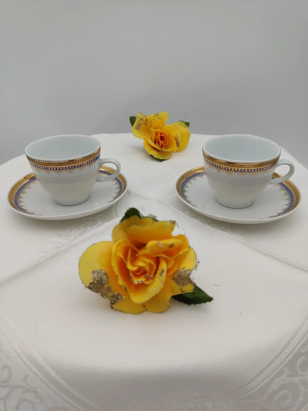 Kaffeegeschirr 2er Colditz Porzellan Kobalt mit Gold | DDR/GDR-Rarität - Bild 4