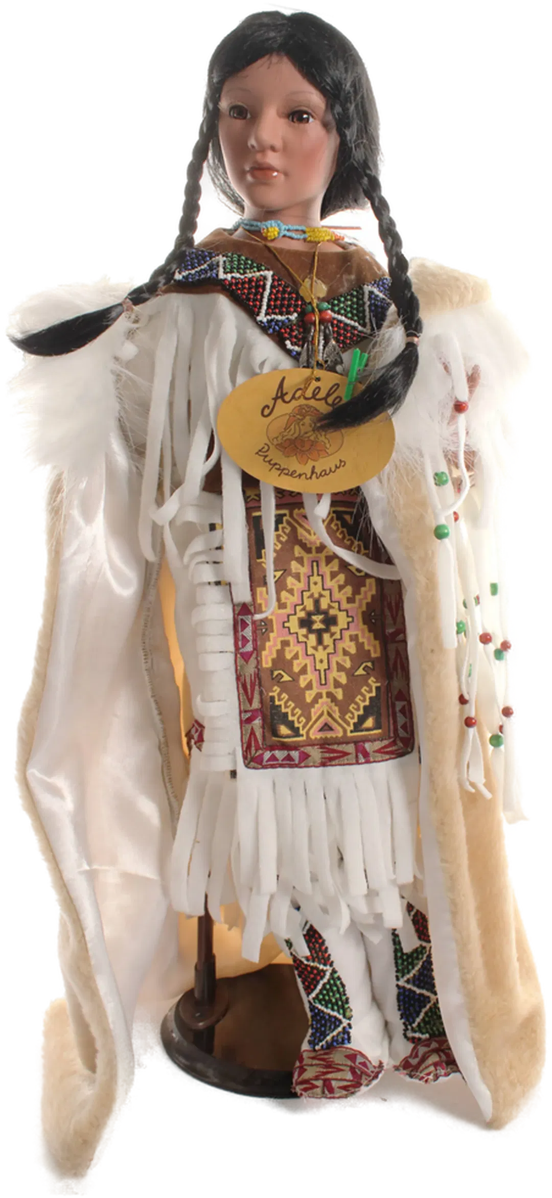 Große Sammlerpuppe „Adelie“ – Puppenhaus – Indianerin / Native Style – ca. 56 cm - Bild 1