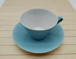 Kaffetasse 2‑tlg. Lilien Porzellan, Daisy, Blau 