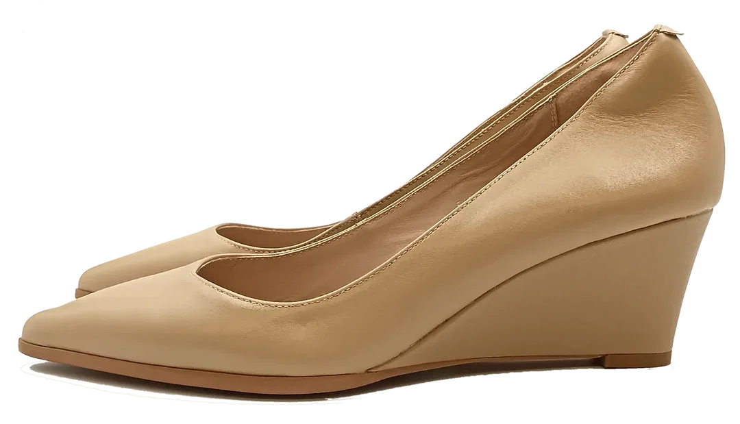 Glattlederwedges creme Gr. 40,5 – Bild 7