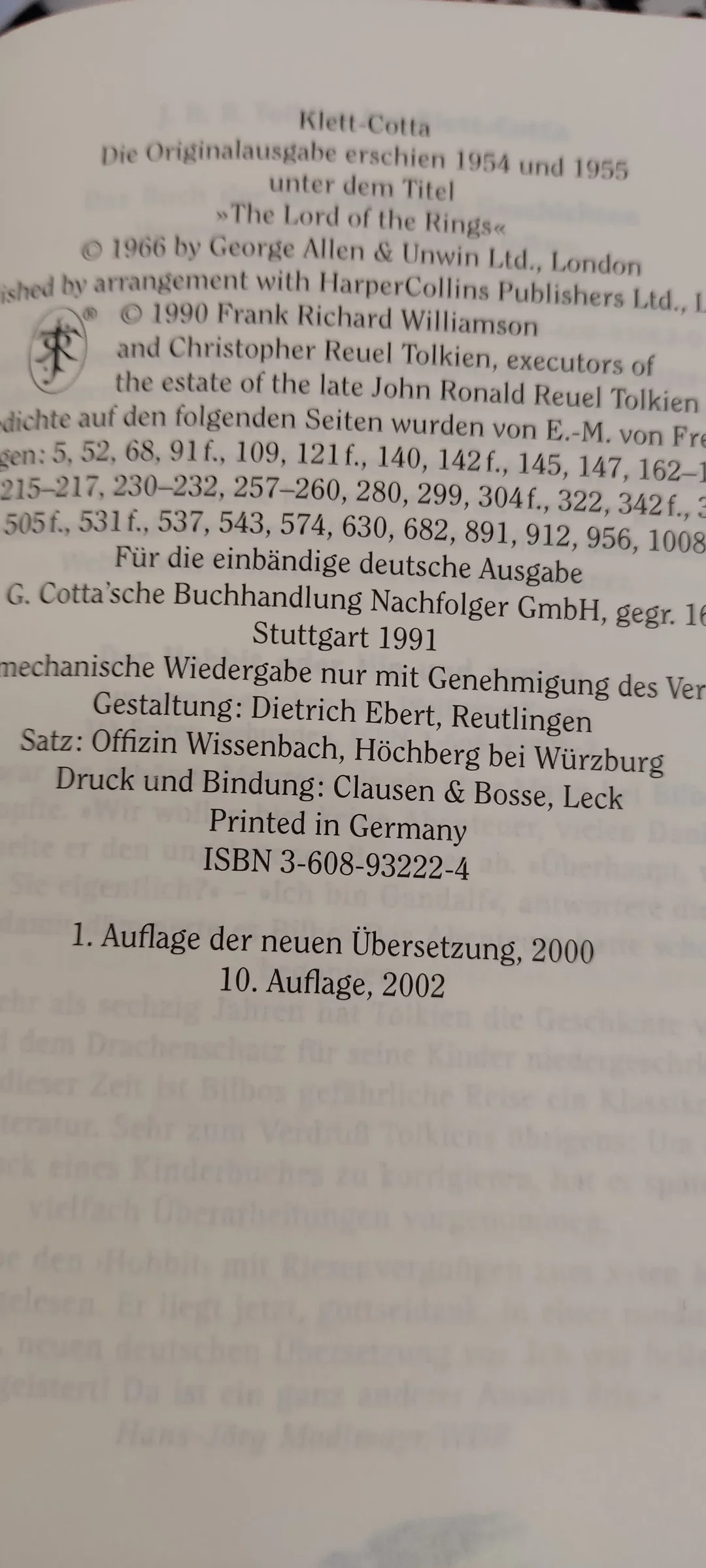 J. R. R. TOLKIEN Der Herr der Ringe Klett-Cotta  – Bild 6