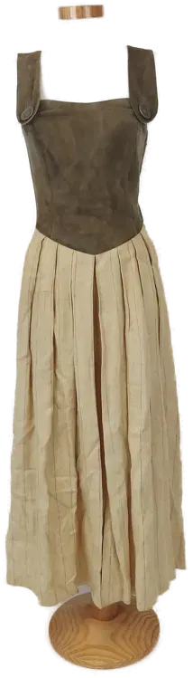 Damen Trachtenkleid, olivgrün-beige - Gr. S/36 - Bild 1
