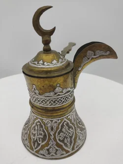 Islamische Messing Dallah Kaffekanne mit arabischer Kalligraphie | Orientalischer Schatz - Bild 2