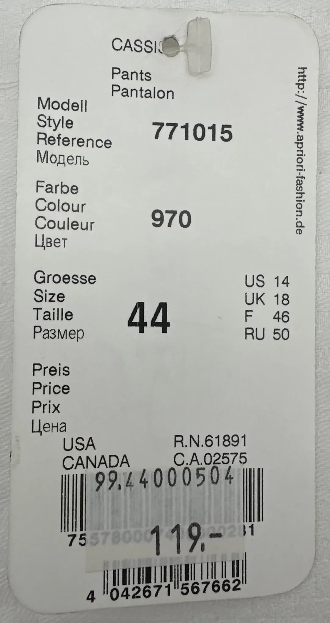 Apriori - Damenhose - Gr. 44 – Bild 4